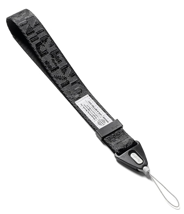 Ringke Multipurpose Adjustable Nylon Phone Wrist Lanyard Hand Strap with Side-Release Buckle - Lettering Black 3