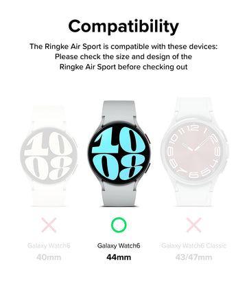 Samsung Galaxy Watch 6 44mm Case | Air Sports - Black