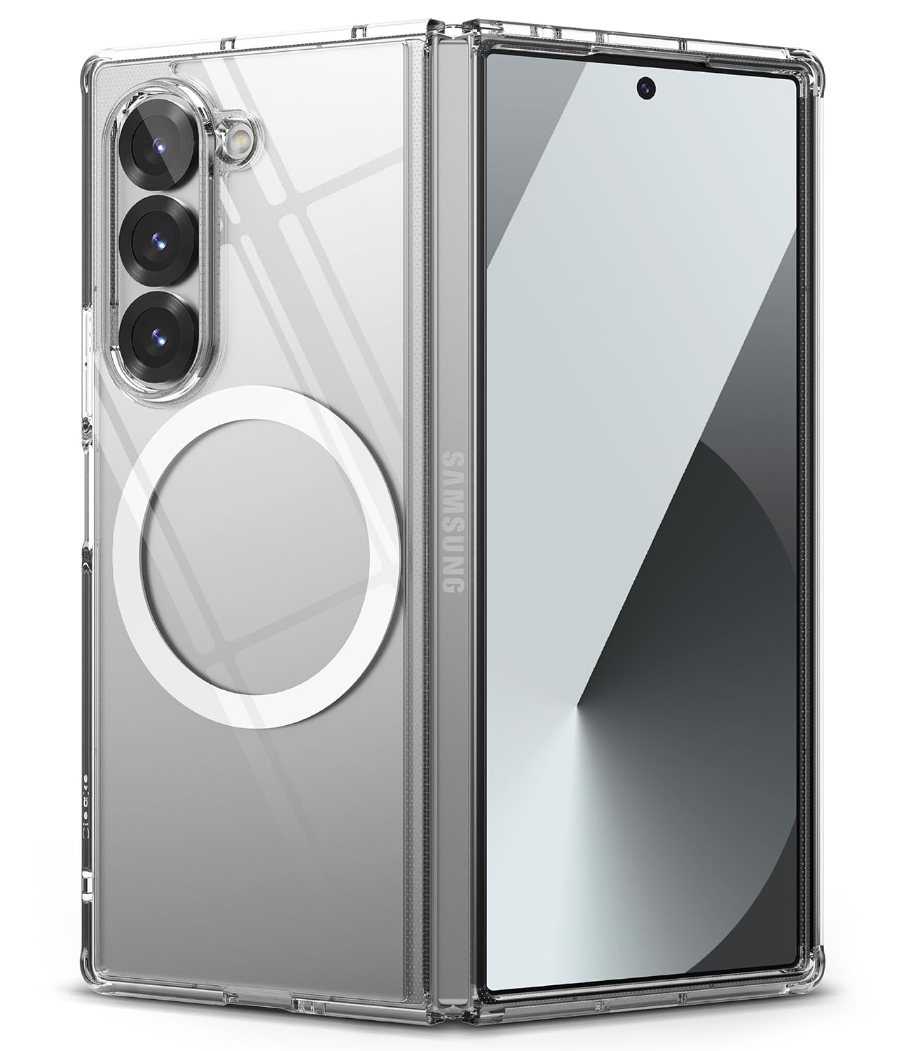 (Refurbished) Samsung Galaxy Z Fold 6 Back Cover Case | Fusion Magnetic - Clear