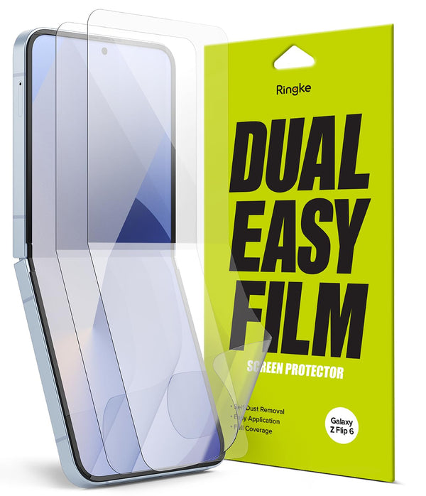 Galaxy Z Flip 6 / Z Flip 7 FE Screen Protector Guard | Dual Easy Film - 2 Pack