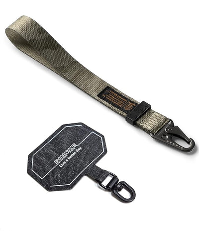 Ringke Tactical Webbing Hand Strap with Patch [Heavy Duty Tactical Carabiner] - Camo Sand