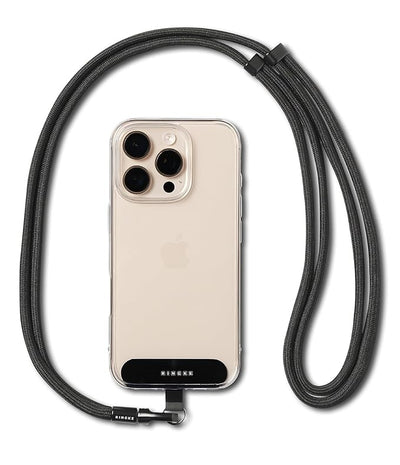 Ringke Holder Link Flow Adjustable Shoulder Y-Type Strap with Patch - Calm Black