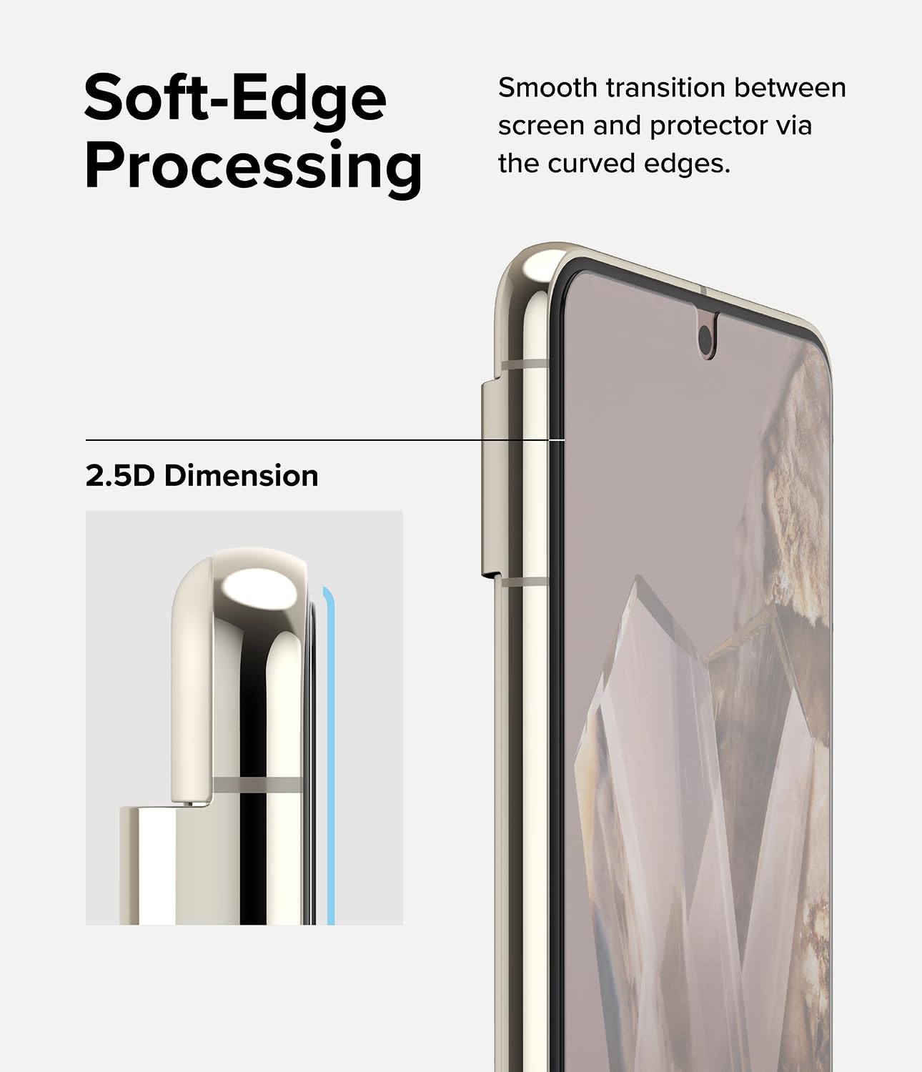Pixel 8 Pro Tempered Glass Screen Protector Guard | Transparent - 2 Pa