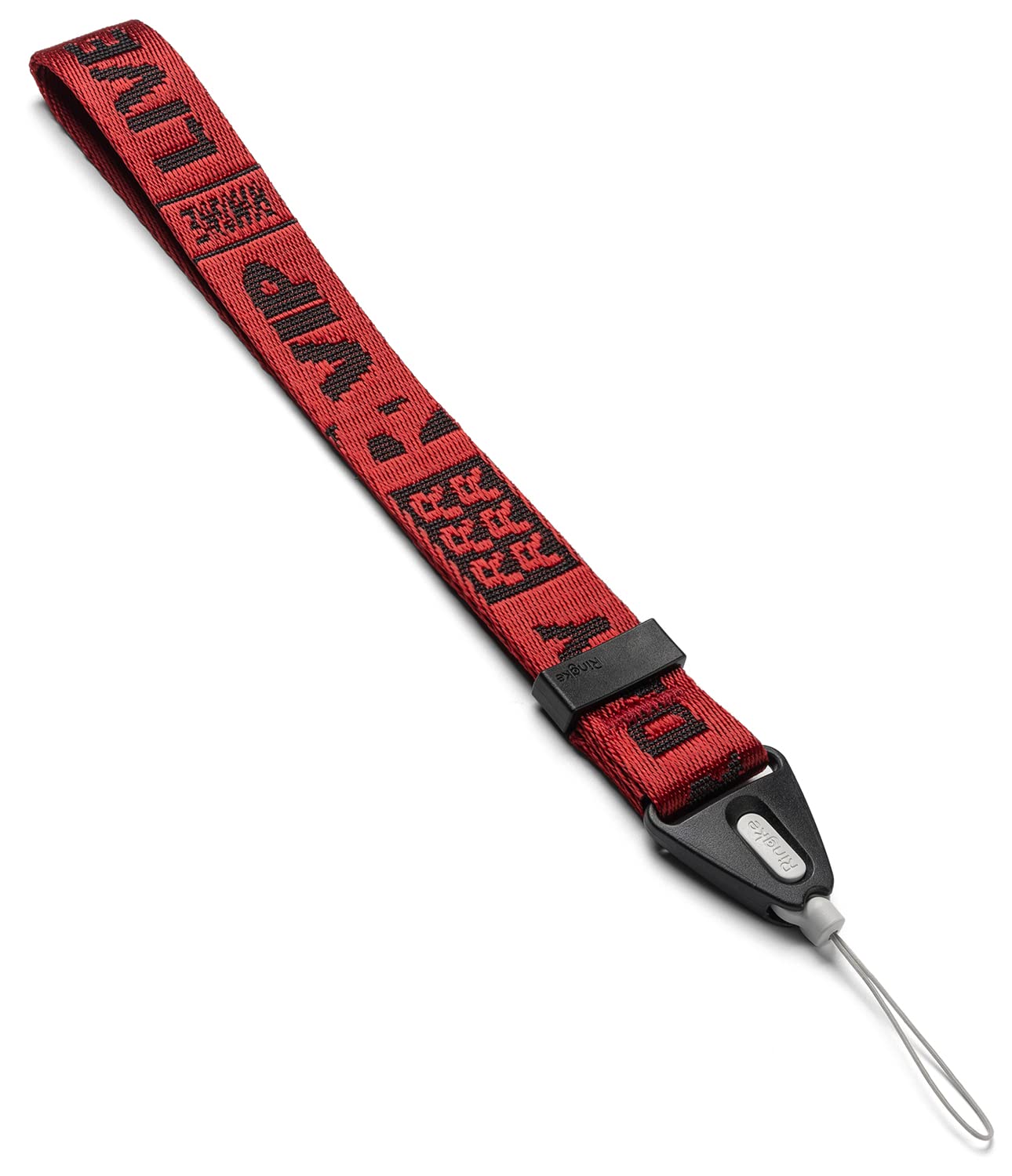 Ringke Hand Strap | Wrist Lanyard String Pattern Strap  - Lettering Red