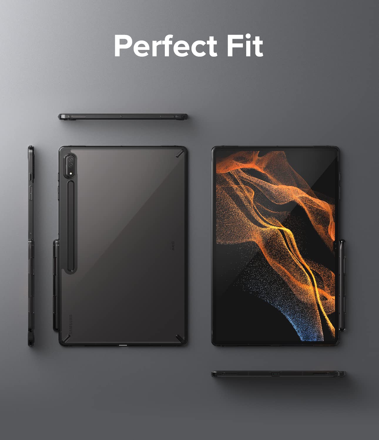 【純正カバー,S Pen】Samsung Galaxy Tab S8 Ultra Samsung Galaxy Tab S8 Ultra Back Cover Case | Fusion - Smoke Black