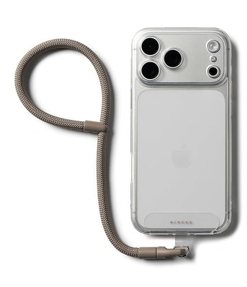 Ringke Holder Link Flow Hand Strap (P Type) with TPU Tether Tab | Adjustable Tangle-Free Wrist Loop for All Phone Cases – Mocha Mousse
