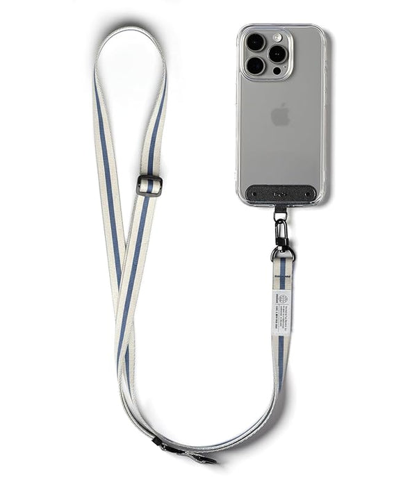 Holder Link Snap Hook Lanyard Crossbody Strap with Tether Tab, Adjustable Anti-Theft Shoulder & Neck Strap for Universal Phone Cases – Fog Blue