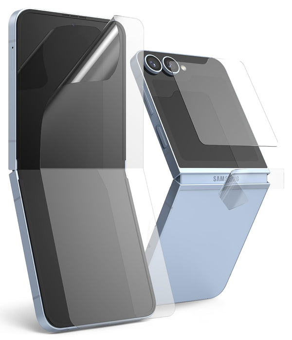 Galaxy Z Flip 6 Tempered Glass Screen Protector | Hinge Protection - 3-in-1