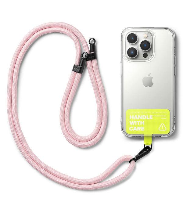 Ringke Holder Link Strap with Neon Green Tarpaulin Tag - Pink