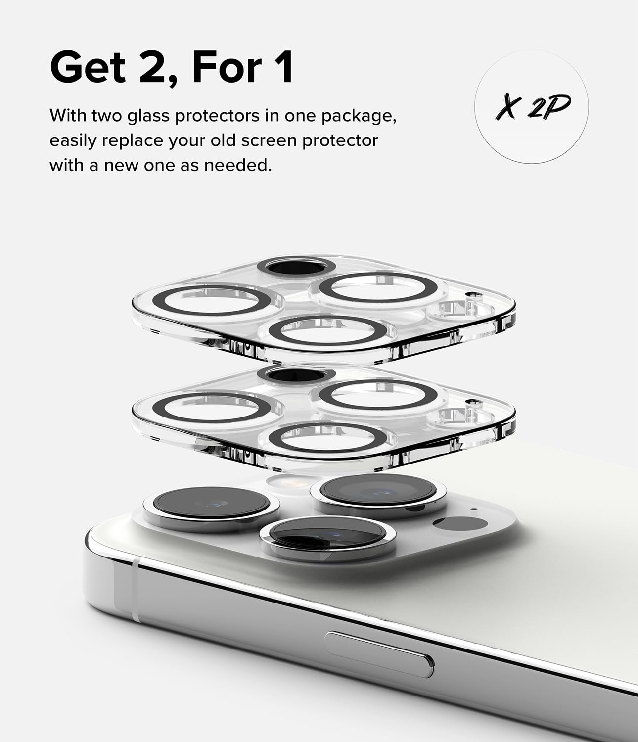 Vidrio de Cámara Ringke para iPhone 15 Pro Max Protector Glass 2 Unidades -  SmartPro