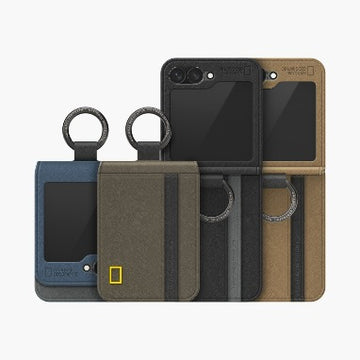 Nat Geo Galaxy Z Flip 6 Back Cover Case | Business Wallet Case V2 - Black