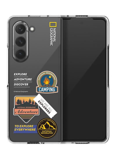 Nat Geo Galaxy Z Fold 5 Back Cover Case |  Crystal Slim Fit Case -  Camping (Clear)