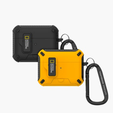 Nat Geo AirPods Pro 2 (PC+TPU) |Rugged Bumper lock Case-Black