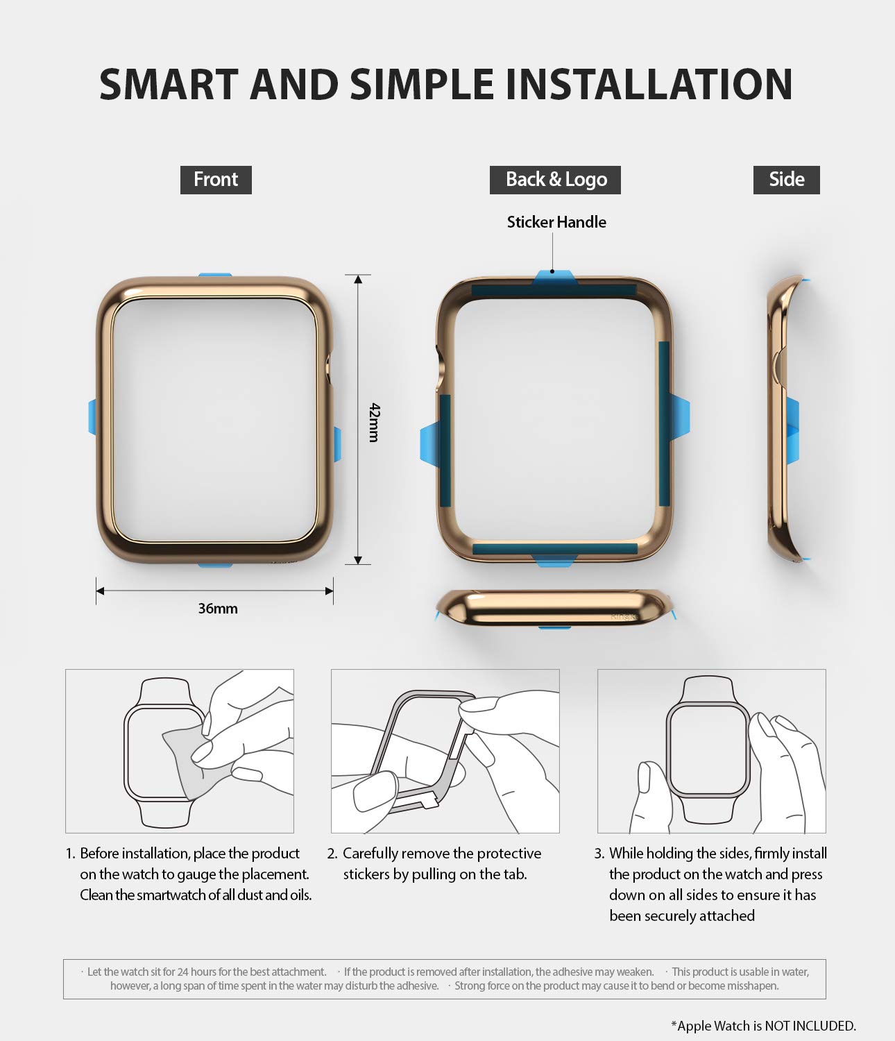 Bezel Styling for Apple Watch 42mm for Series 3 Series 2 Series 1