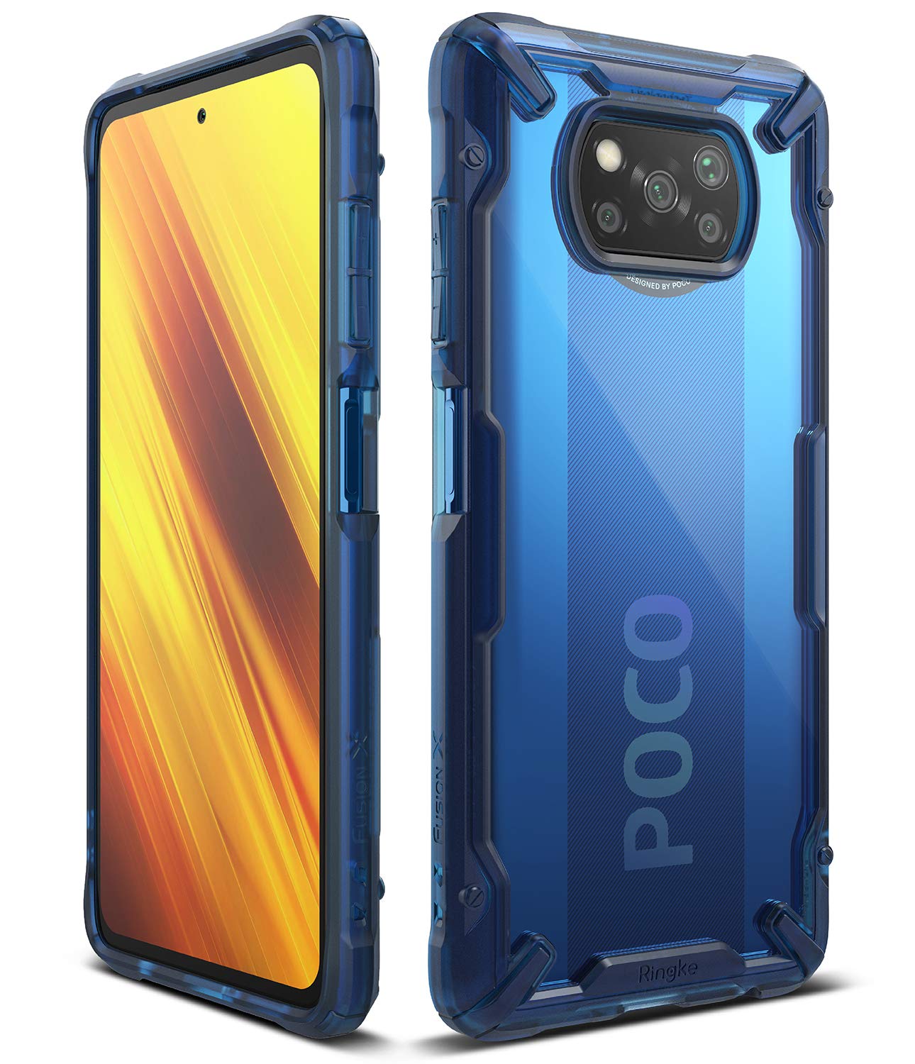 (Refurbished) Poco X3 NFC Back Cover Case | Fusion X - Space Blue