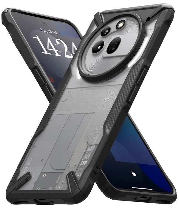 (Refurbished) Nothing Phone (3a) Pro  Back Cover Case | Fusion-X - Black