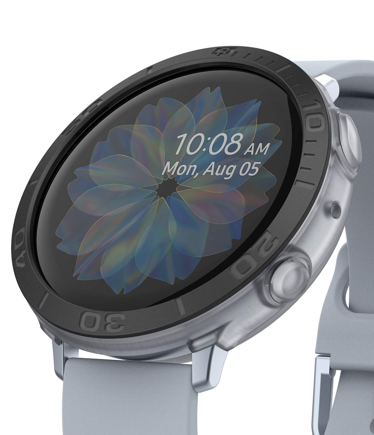 Air Sports + Bezel Styling Combo Case Designed for Galaxy Watch Active 2 44mm - Matte Clear / 31