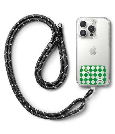 Ringke Holder Link Strap with Graphic Design TPU Tag | Tennis Club - Black & White
