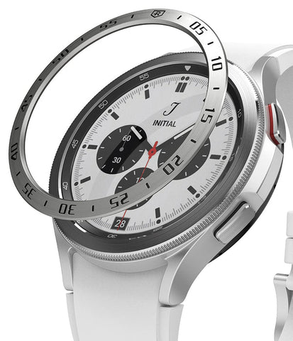 Bezel Styling Compatible with Samsung Galaxy Watch 4 Classic 46mm - Silver [46-01]