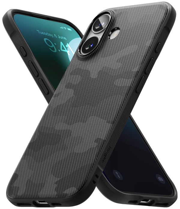 iPhone 16 Back Cover Case | Onyx Design - Camo Black