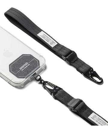 Ringke Holder Link Tactical Cam Buckle Hand Strap - Ribbed Black