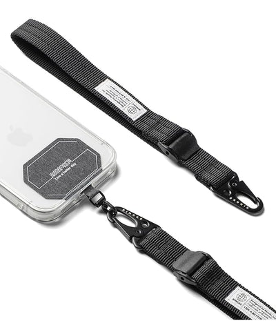 Ringke Holder Link Tactical Cam Buckle Hand Strap - Ribbed Black