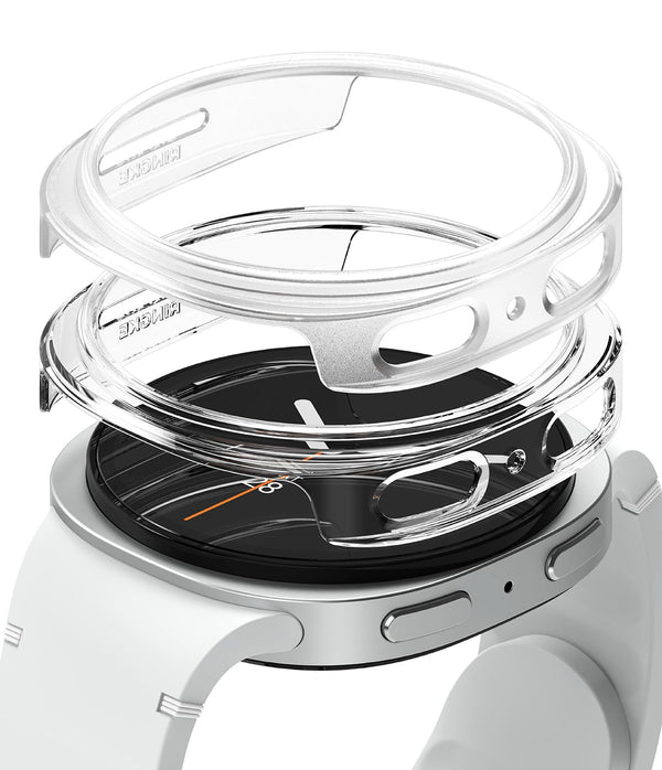 Samsung Galaxy Watch 8 44mm Case [2 Pack]  Slim - Clear & Alphine Clear