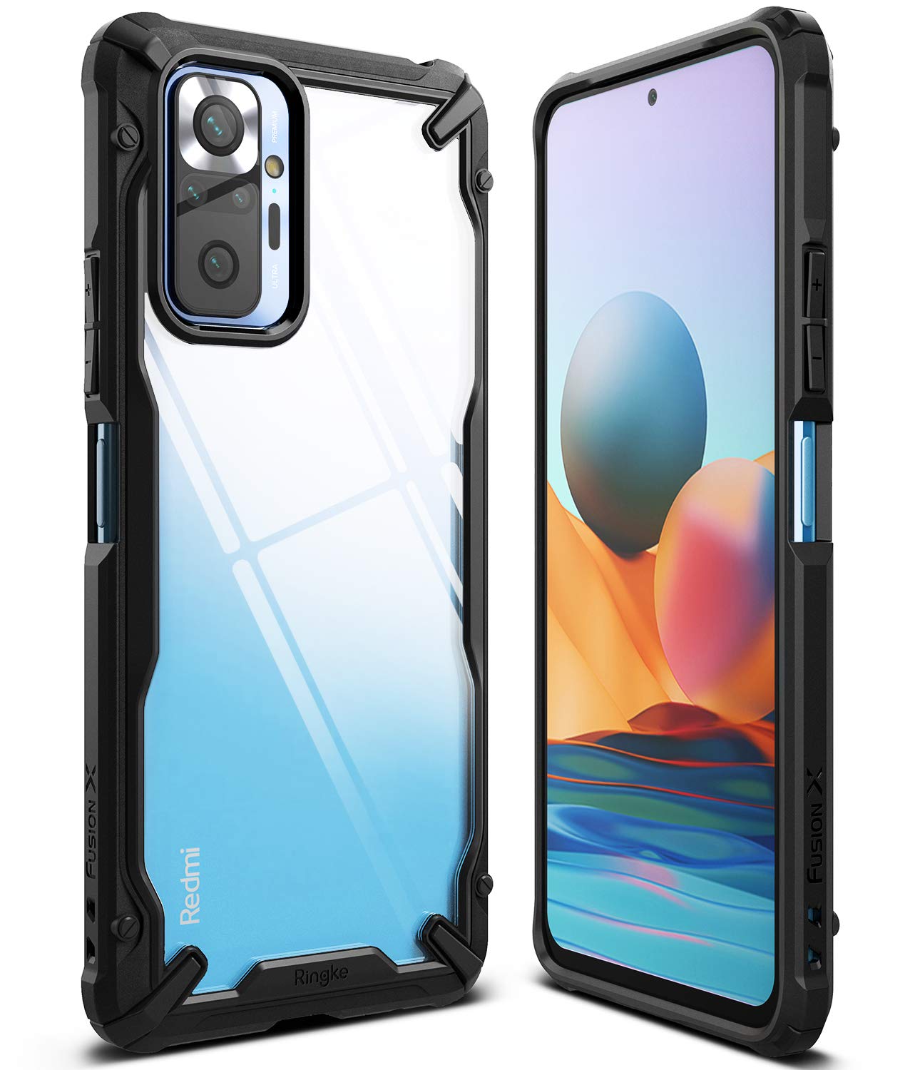 Redmi Note 10 Pro/Redmi Note 10 Pro Max Back Cover Case | Fusion X - Black