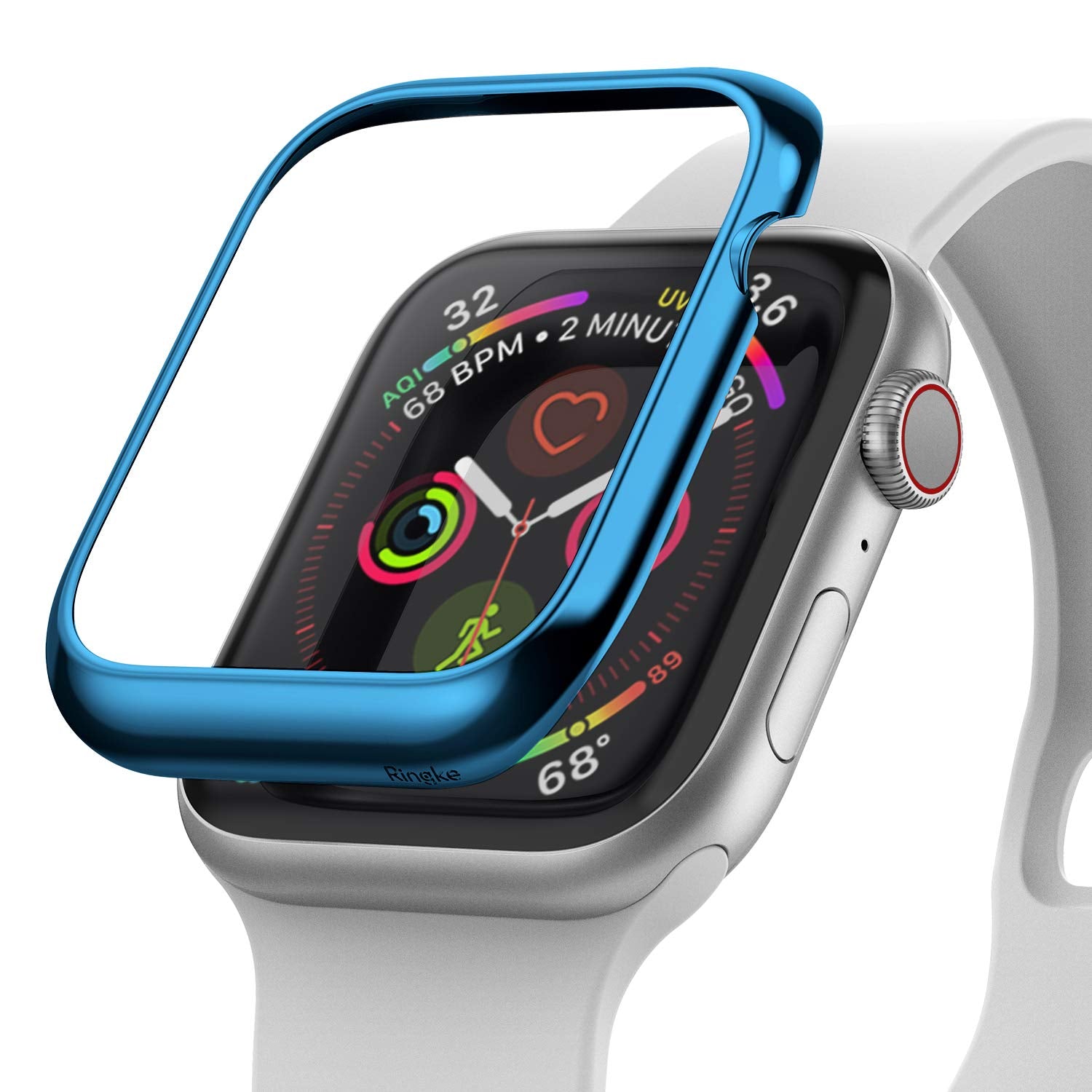 Bezel Styling for Apple Watch 40mm for Series 4 (2018) (AW4-40-04) -  [Stainless Steel]  Glossy Blue