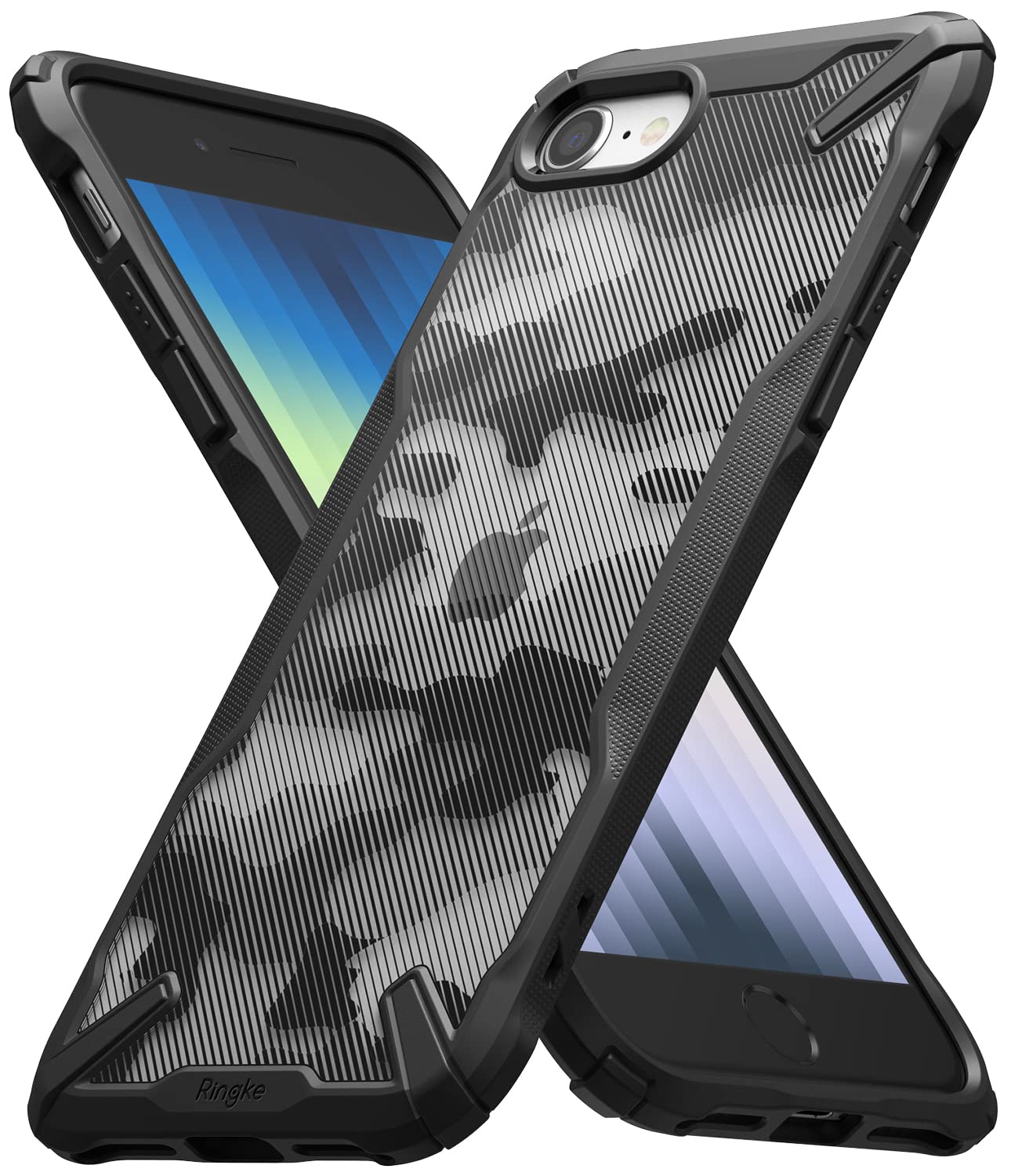 (Refurbished) iPhone SE 2022 Fusion X Design Camo Black