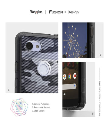 Google Pixel 3a XL Back Cover Case | Fusion Design - Camo Black