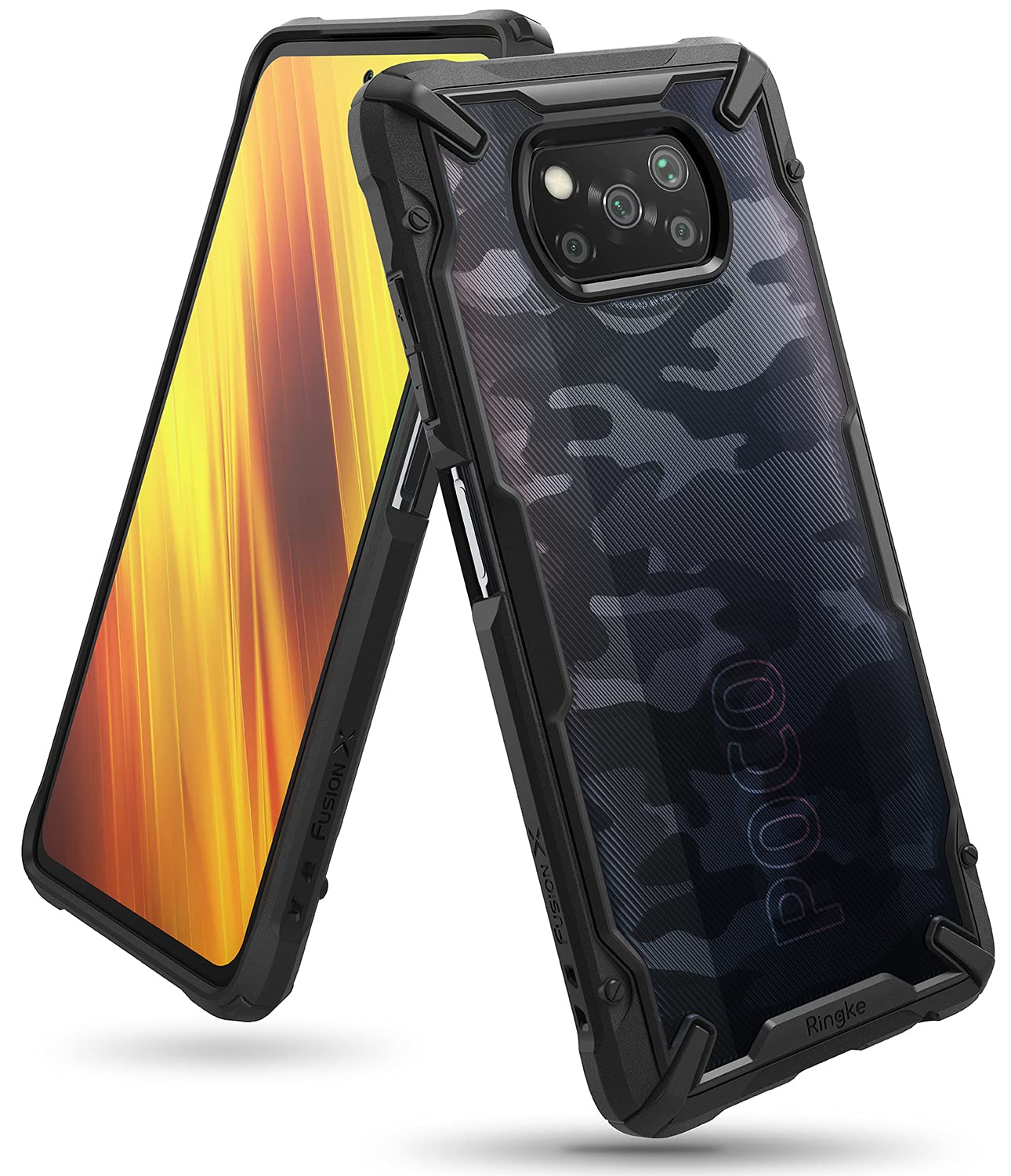 Poco X3 NFC Back Cover Case | Fusion X Design - Camo Black