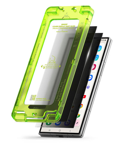 Samsung Galaxy Z Fold 8 Ultra Screen Protector Guard with Installation Tool, Cover Display Easy Slide | Privacy Tempered Glass [2 Pack]