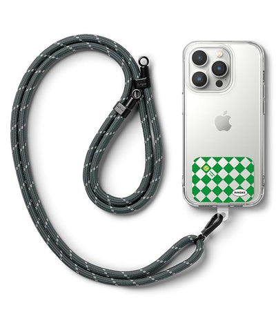 Ringke Holder Link Strap with Graphic Design TPU Tag | Tennis Club - Charcoal & Gray