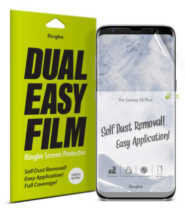 Ringke Dual Easy Full Coverage Screen Protector for Galaxy S8 Plus [2-Pack]