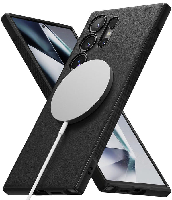 (Refurbished) Ringke Samsung Galaxy S24 Ultra Back cover Case Onyx Magnetic - Black