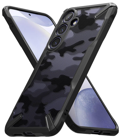 (Refurbished) Ringke Samsung Galaxy S24 Plus Back Cover Case Fusion-X - Camo Black