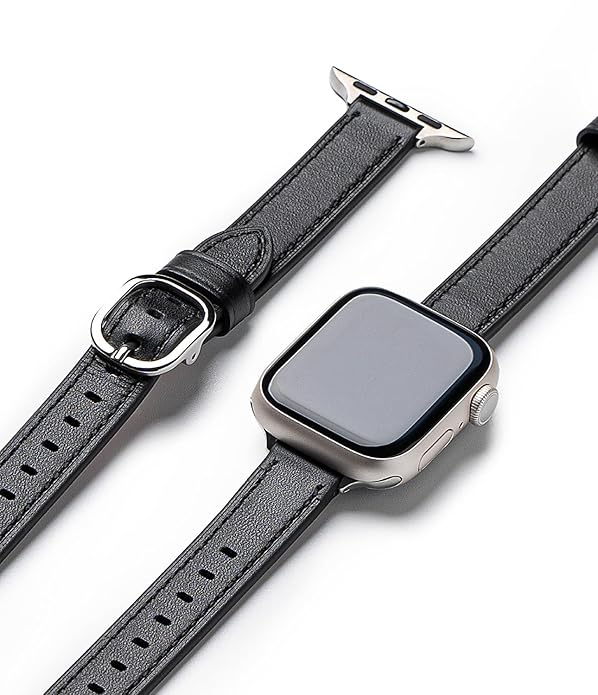 Apple Watch 38/40 / 41mm Leather Slim Strap One - Black