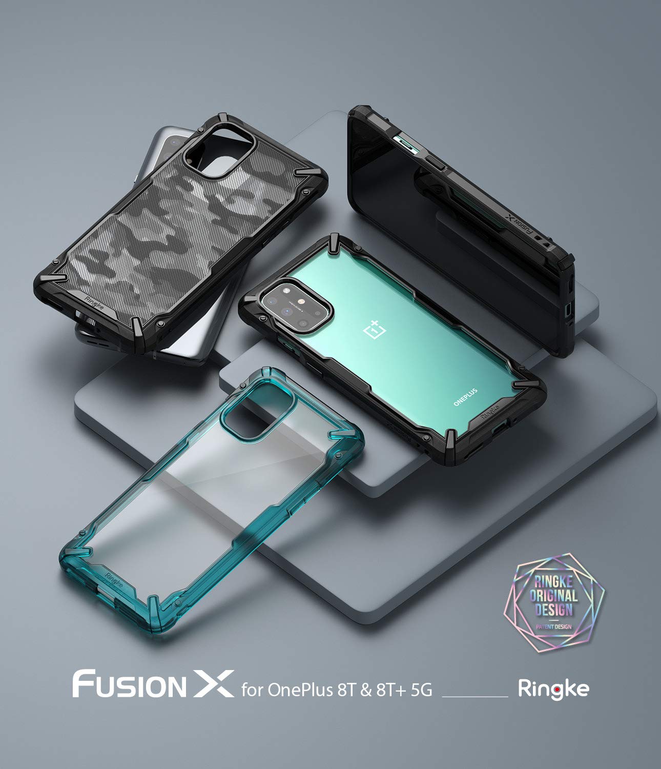 OnePlus 8T Back Cover Case Fusion X Turquoise Green