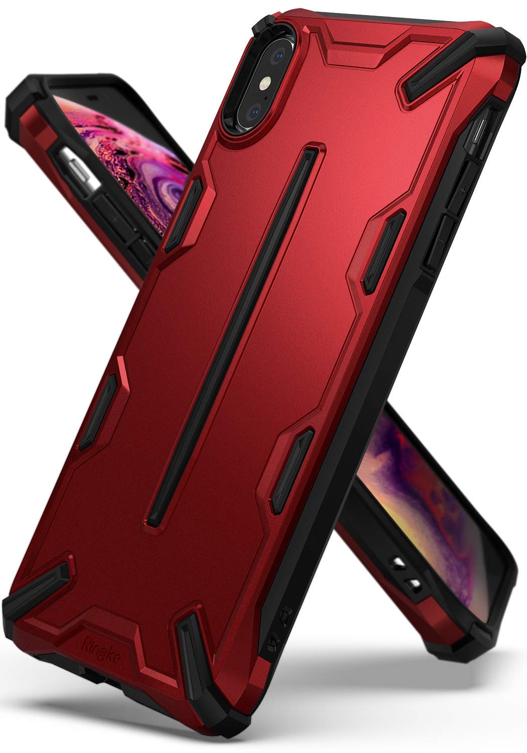 Apple iPhone XS Max Back Cover Case | Dual X - Iron Red