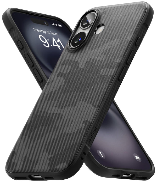 (Refurbished) iPhone 16 Plus Back Cover Case | Onyx Design - Camo Black