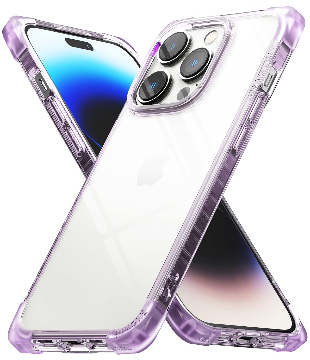 Apple iPhone 14 Pro Back Cover Case | Fusion Bumper - Clear Purple