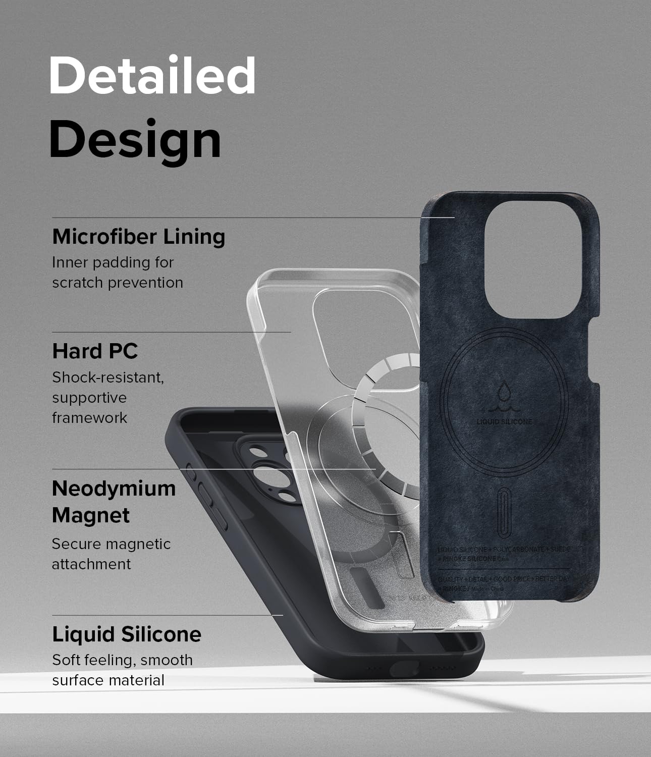 TheGiftKart Genuine Liquid Silicone Back Cover Case for iPhone 15 Pro