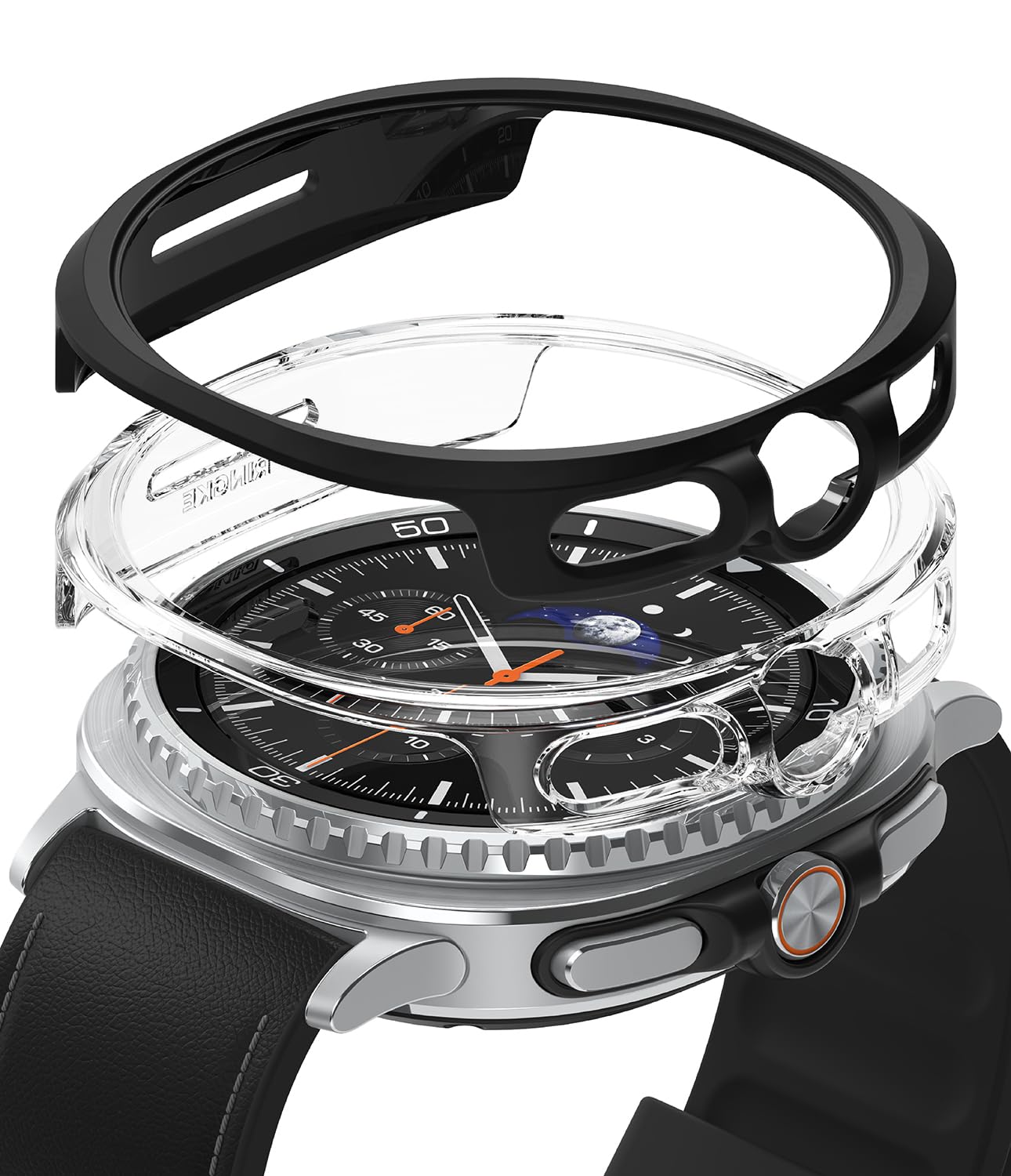 Samsung Galaxy Watch 8 Classic 46mm Case [2 Pack] Slim - Clear & Matte Black