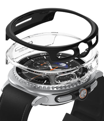 Samsung Galaxy Watch 8 Classic 46mm Case [2 Pack] Slim - Clear & Matte Black