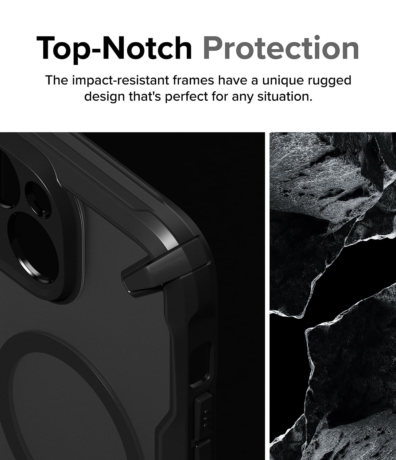 iPhone 15 Plus Back Cover case | Fusion-X Magnetic Matte - Matte Black