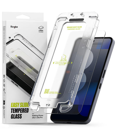 Nothing Phone (3a) / (3a) Pro Screen Protector Easy Slide Tempered Glass - [2 Pack]