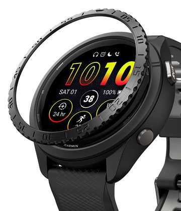 Ringke Garmin Forerunner 265 Adhesive Bezel Ring Cover - 11 (ST) Black