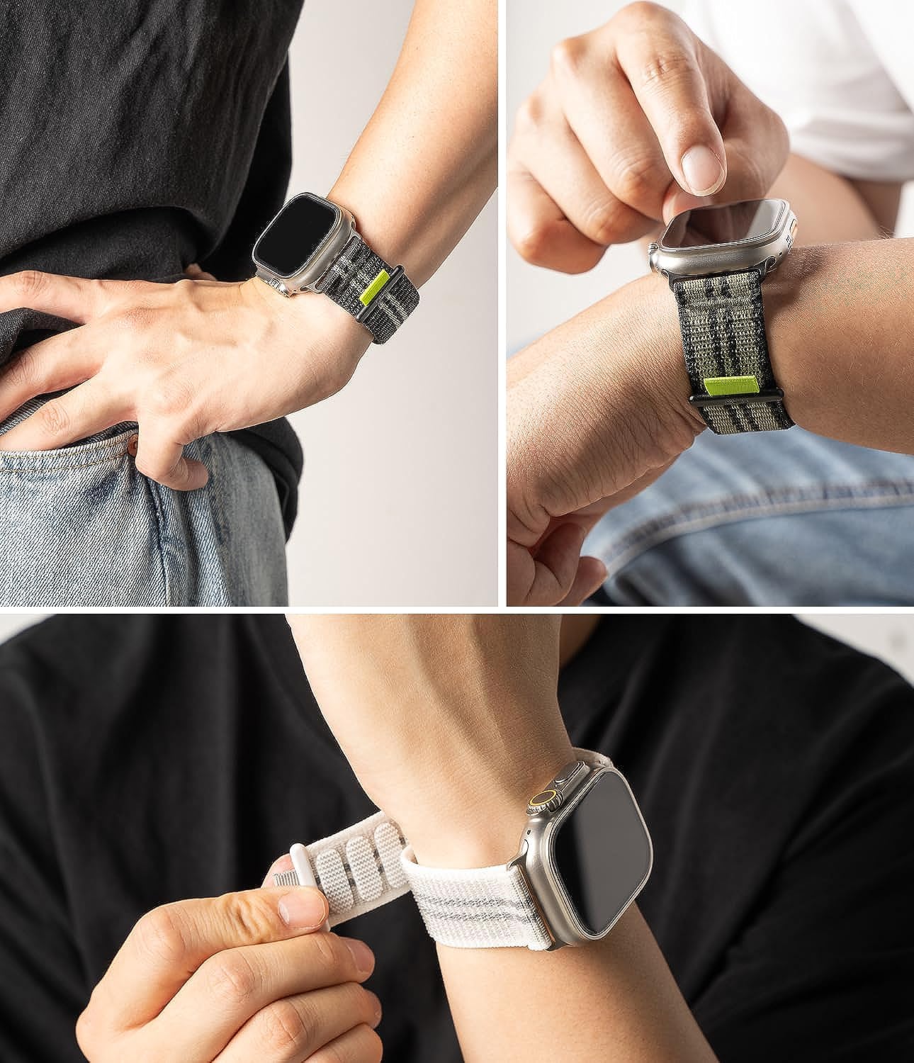 Ringke Sports Air Loop Compatible with Apple Watch Ultra, 8/7 45mm, SE 44mm, Replacement Strap Black