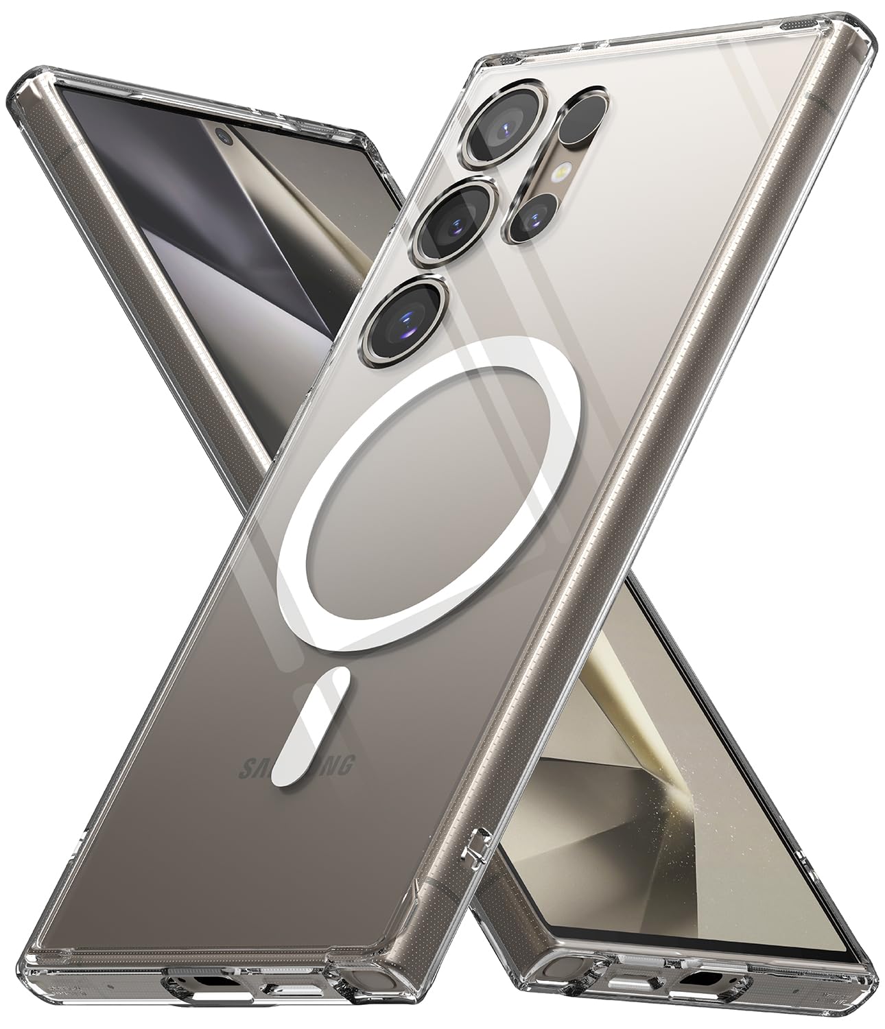(Refurbished) Ringke Samsung Galaxy S24 Ultra Back Cover Case Fusion Magnetic - Matte Clear